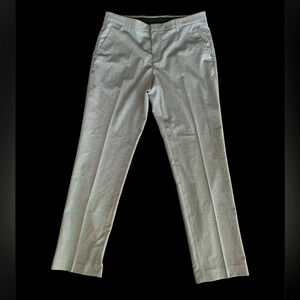 Perry Ellis Slim Fit Stretch  Light Grey Heather Dress Pants Size 34 x 32